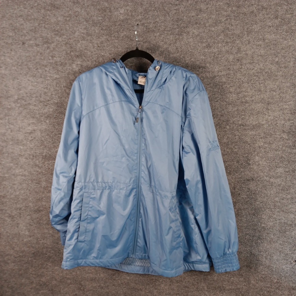 ZeroXposur Blue Hooded Jacket Womens XL Full Zip Faux Fur Lined Outdoor Coat